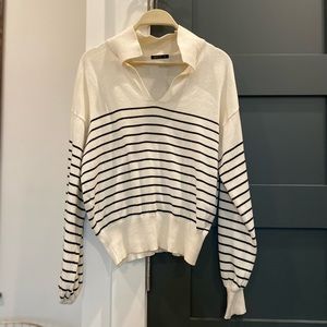 MOTF CREAM STRIPED SWEATER